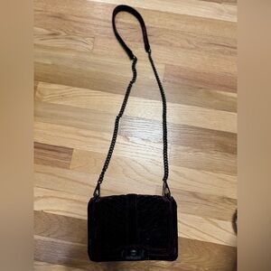 Rebecca minkoff dark purple velvet going out bag